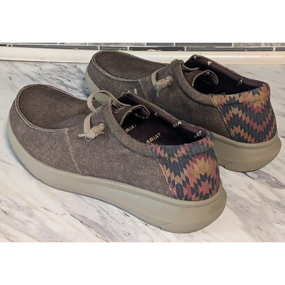 ARIAT MEN'S SOUTHWESTERN PRINT HILO STRETCH LACE CASUAL SHOE Size 11.5 - Picture 7 of 10